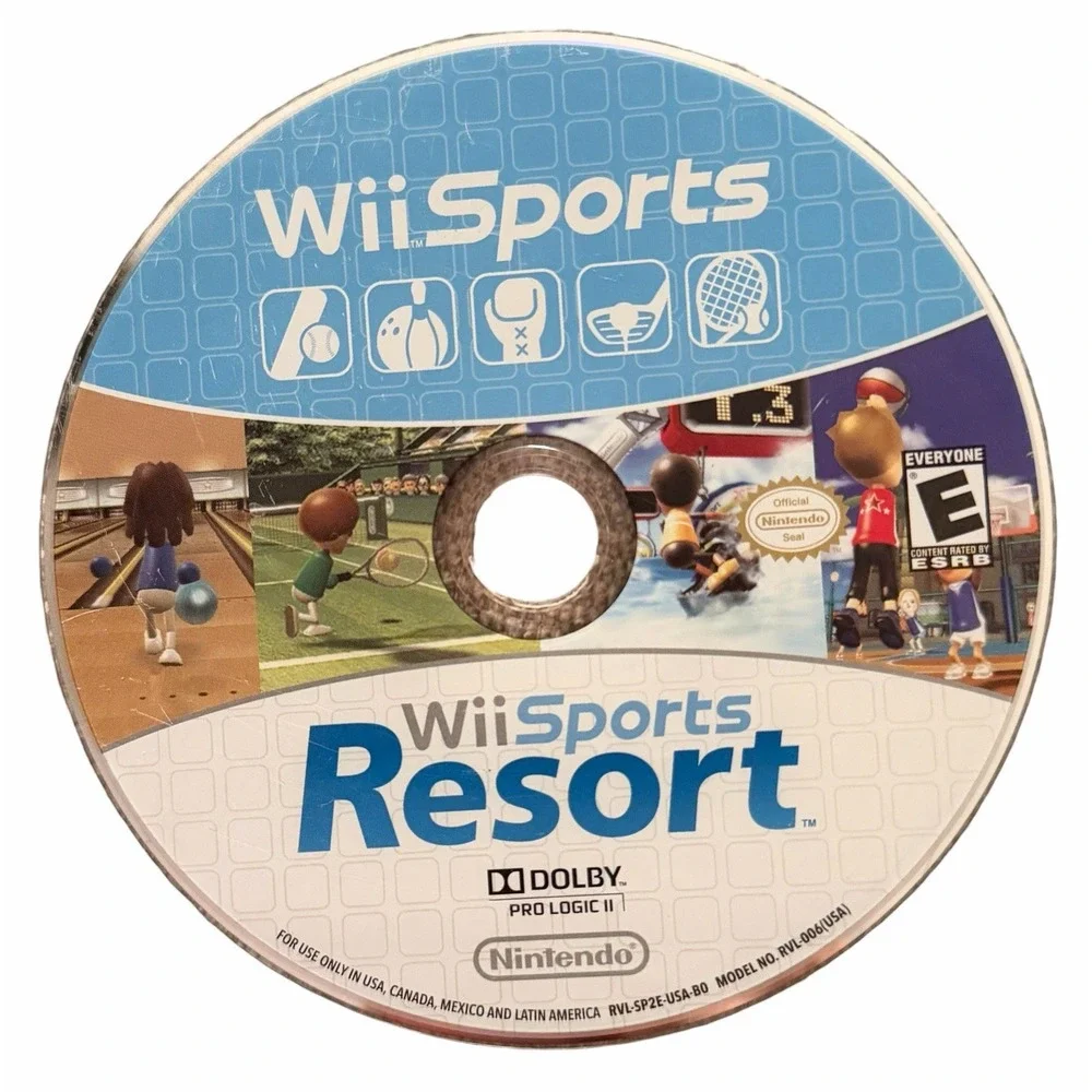 Wii Sports & Wii Sports Resort - 2 in 1 Combo Disc Only Nintendo Wii Tested